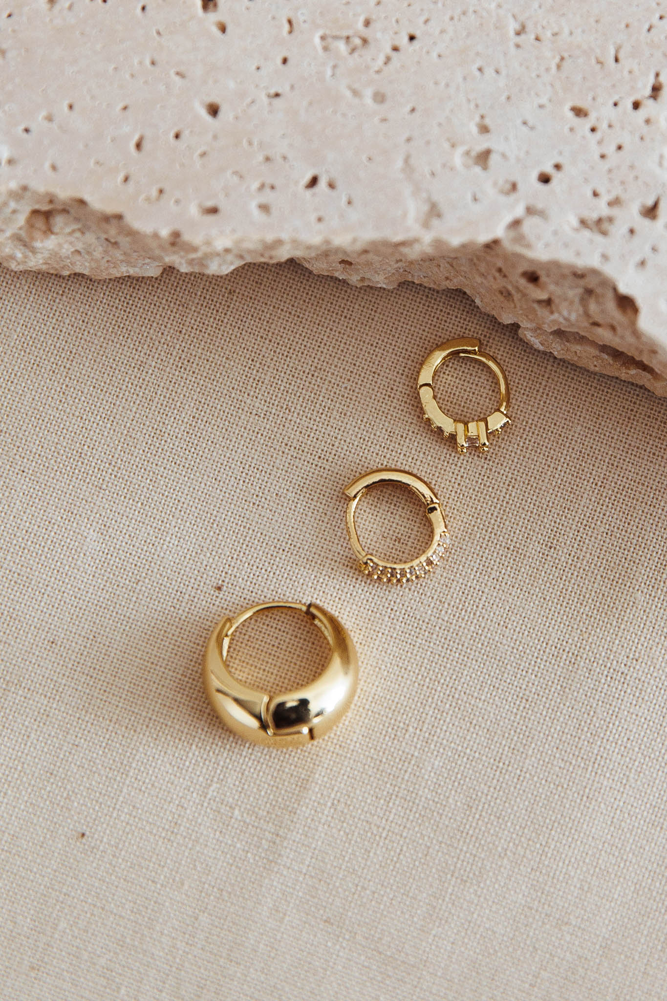 Luminate Crystal Earrings Set Gold by Selfie Leslie