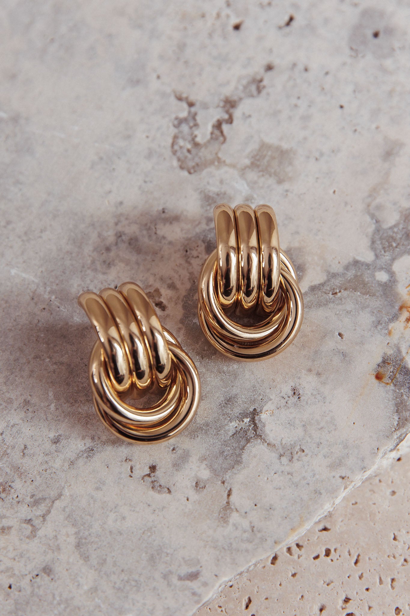 Georgina Loop Earrings Gold by Selfie Leslie