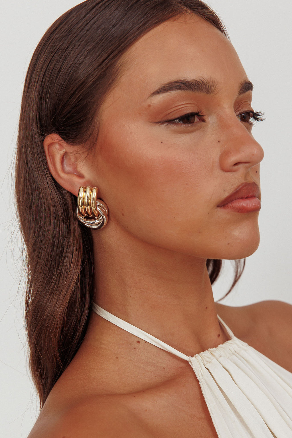 Georgina Two Tone Loop Earrings Mix by Selfie Leslie