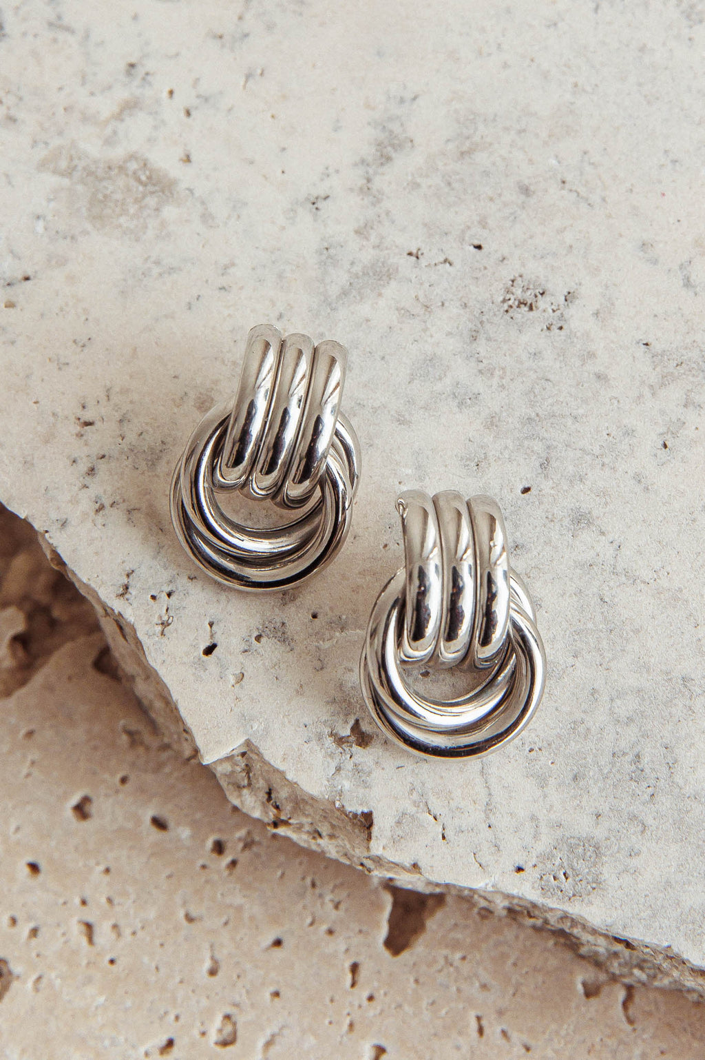 Shiloh Loop Earrings Dark Silver by Selfie Leslie