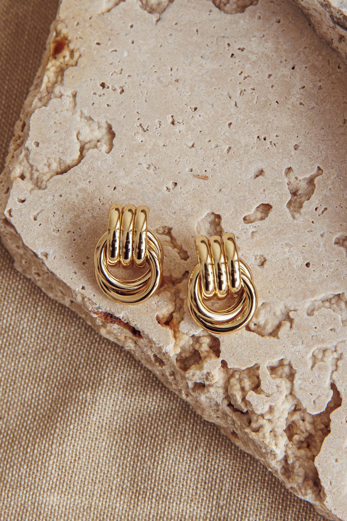 Shiloh Loop Earrings Gold by Selfie Leslie