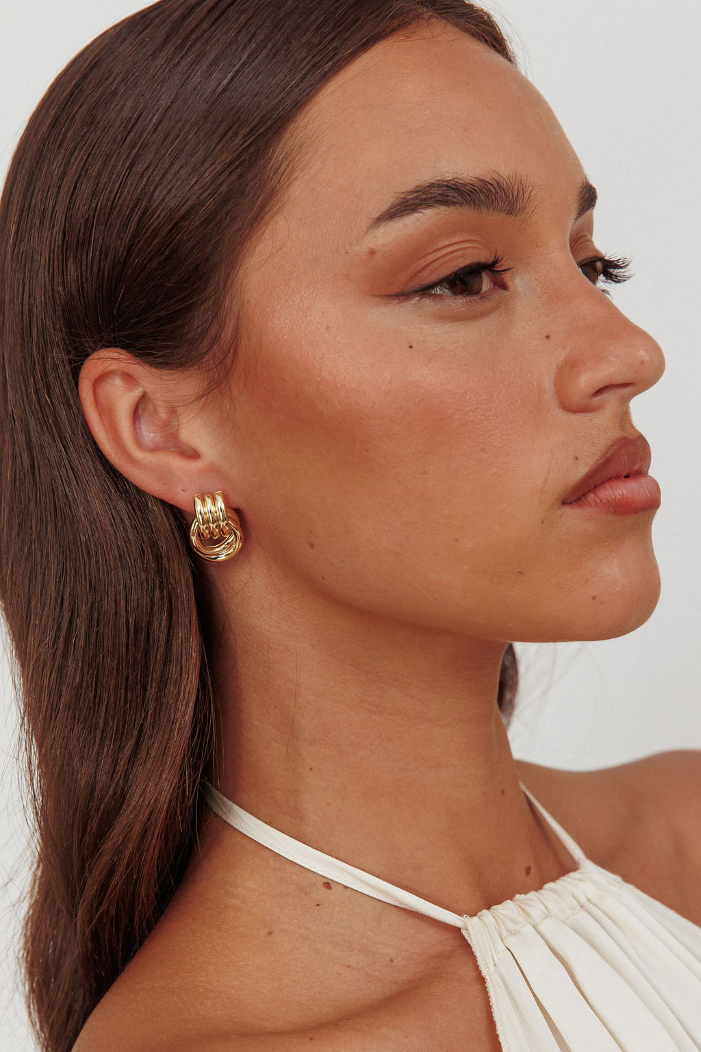 Shiloh Loop Earrings Gold by Selfie Leslie