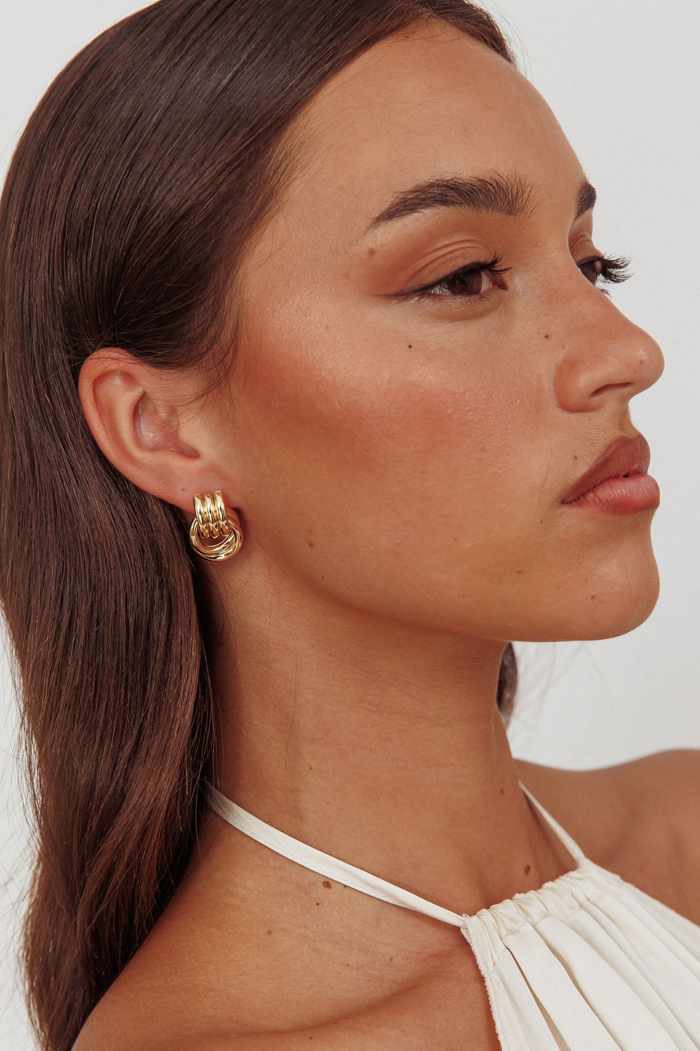 Shiloh Loop Earrings Gold by Selfie Leslie