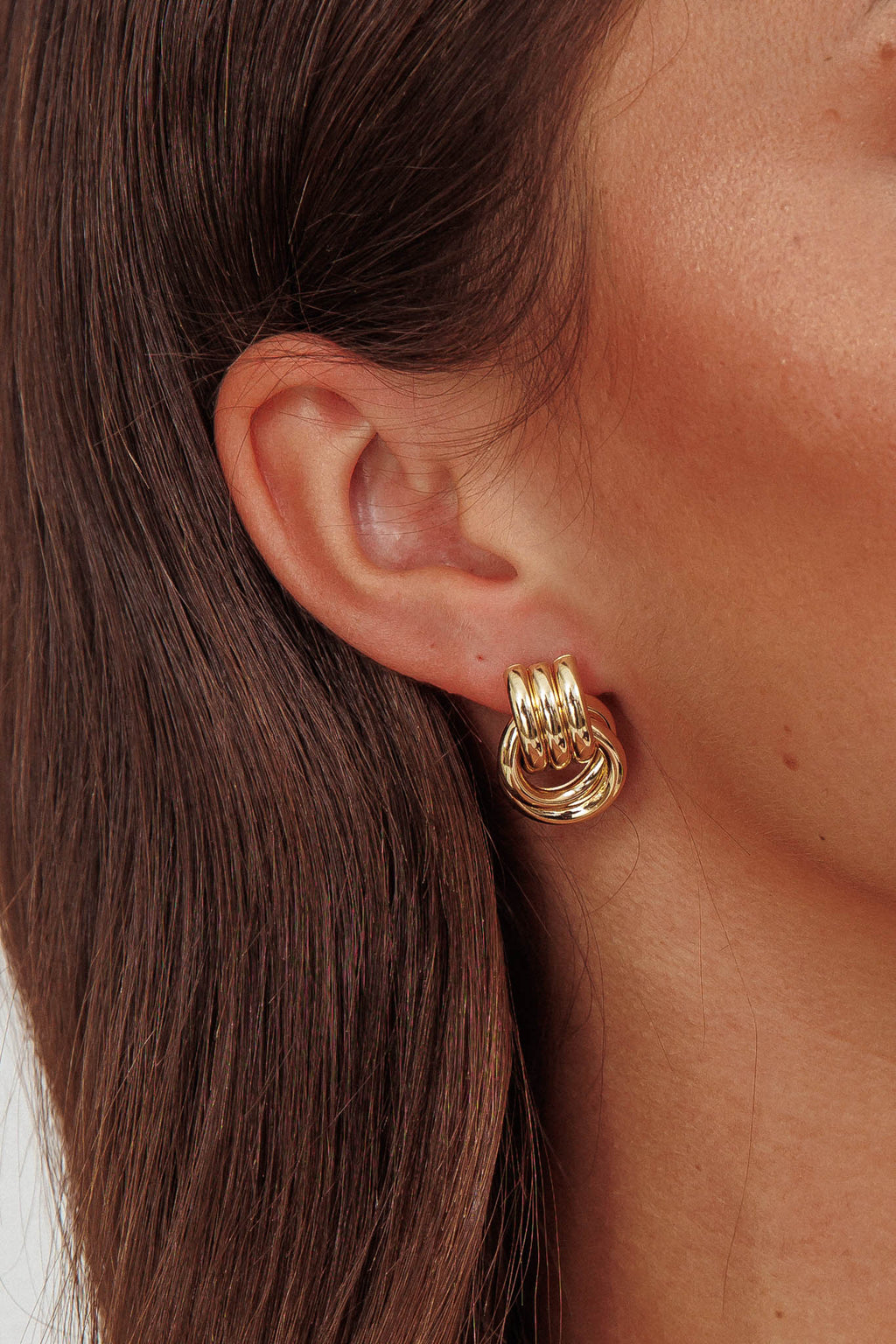 Shiloh Loop Earrings Gold by Selfie Leslie