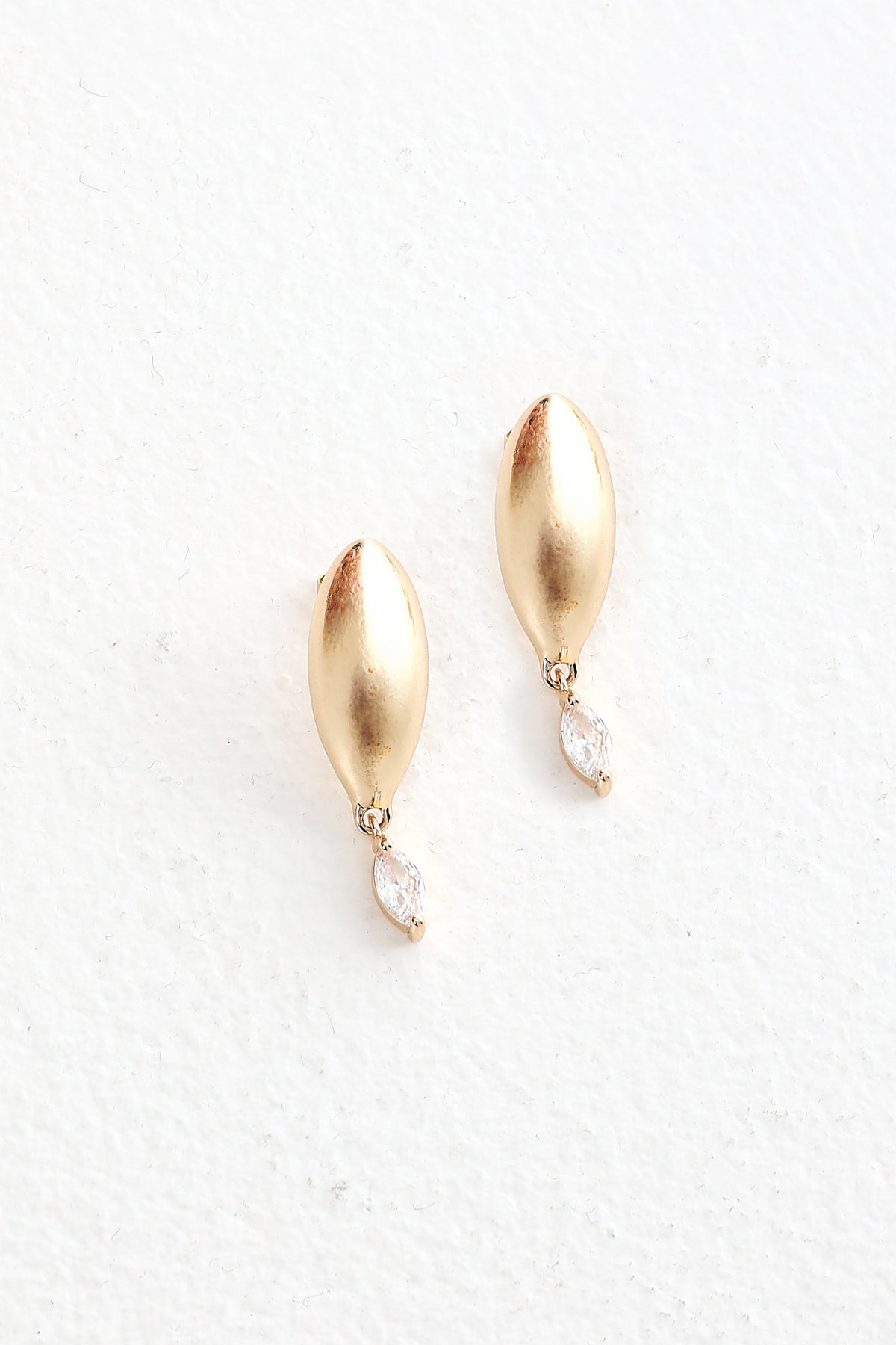 Tamieka Marquise Droplet Earrings Gold/Diamante by Selfie Leslie