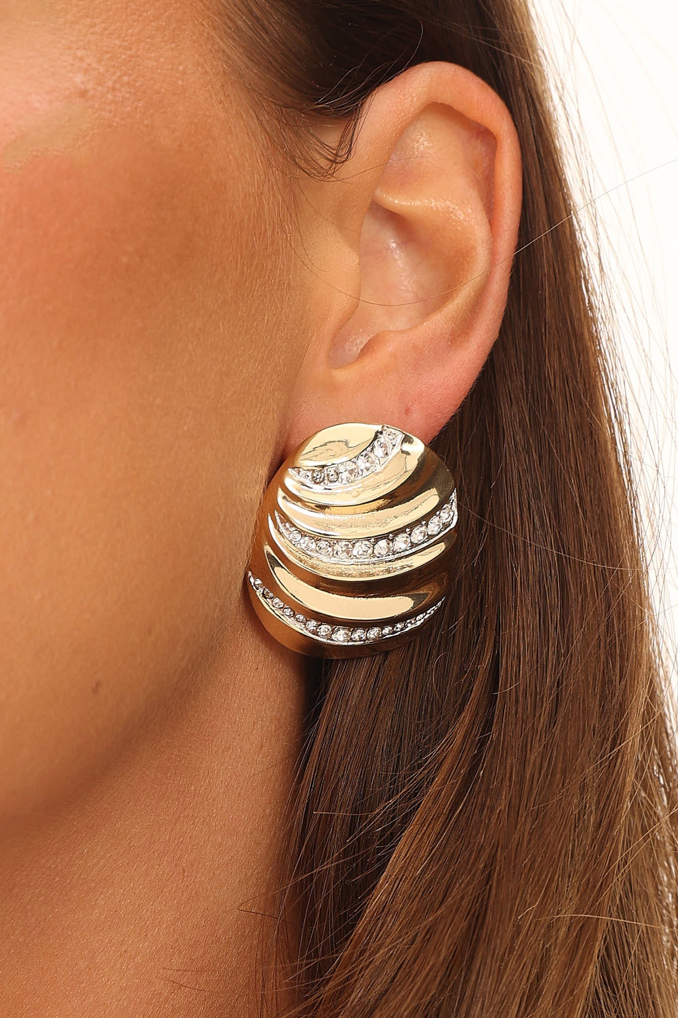 Jada Irregular Textured Earrings Gold/Silver by Selfie Leslie