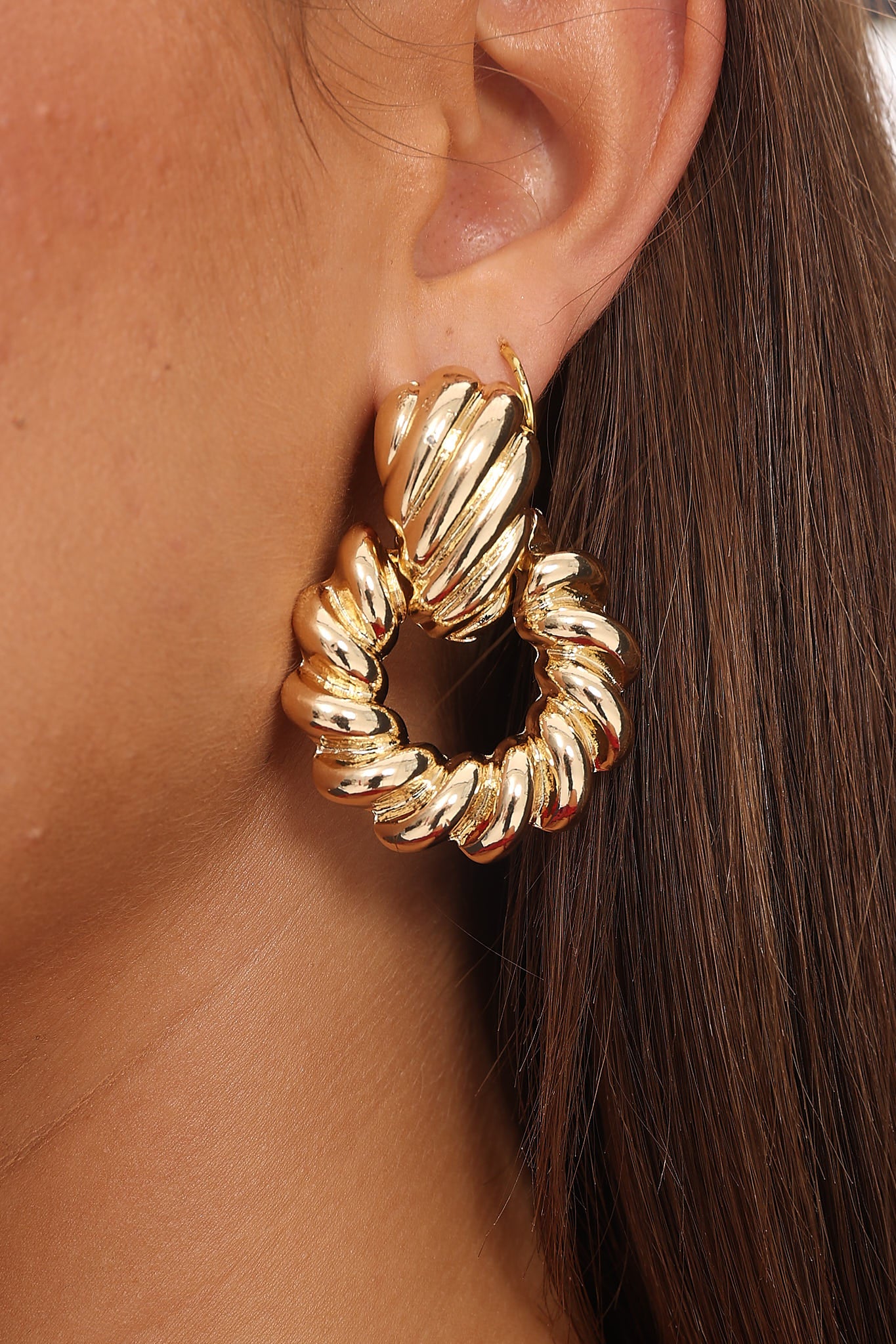 Sabrina Twist Earrings Gold by Selfie Leslie
