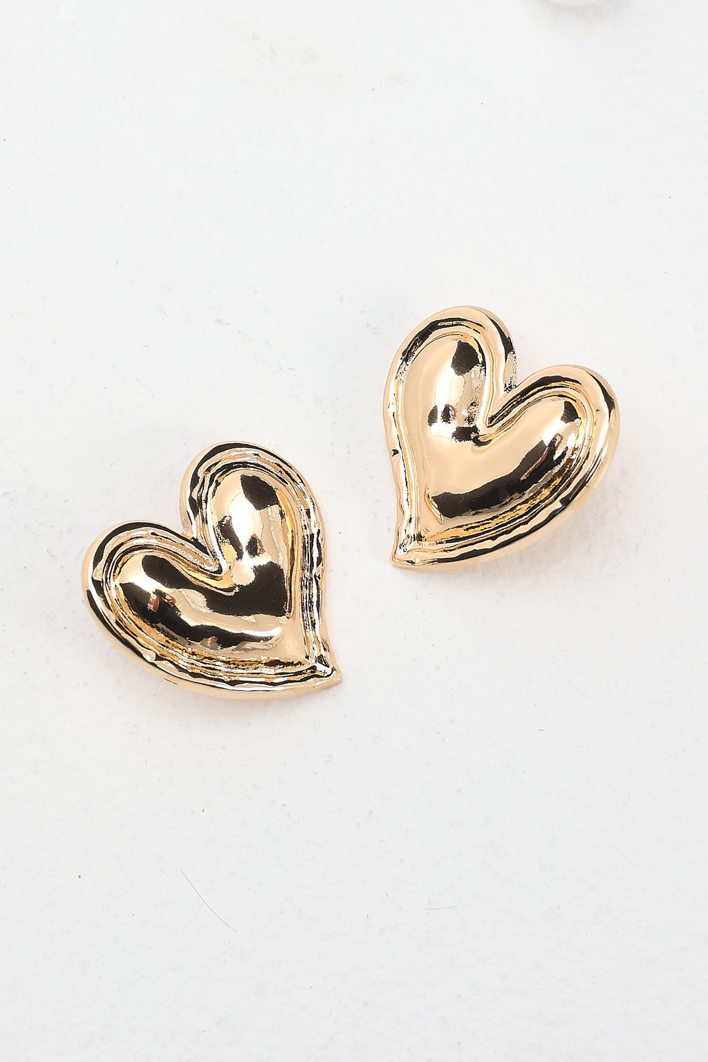 All My Love Heart Earrings Gold by Selfie Leslie