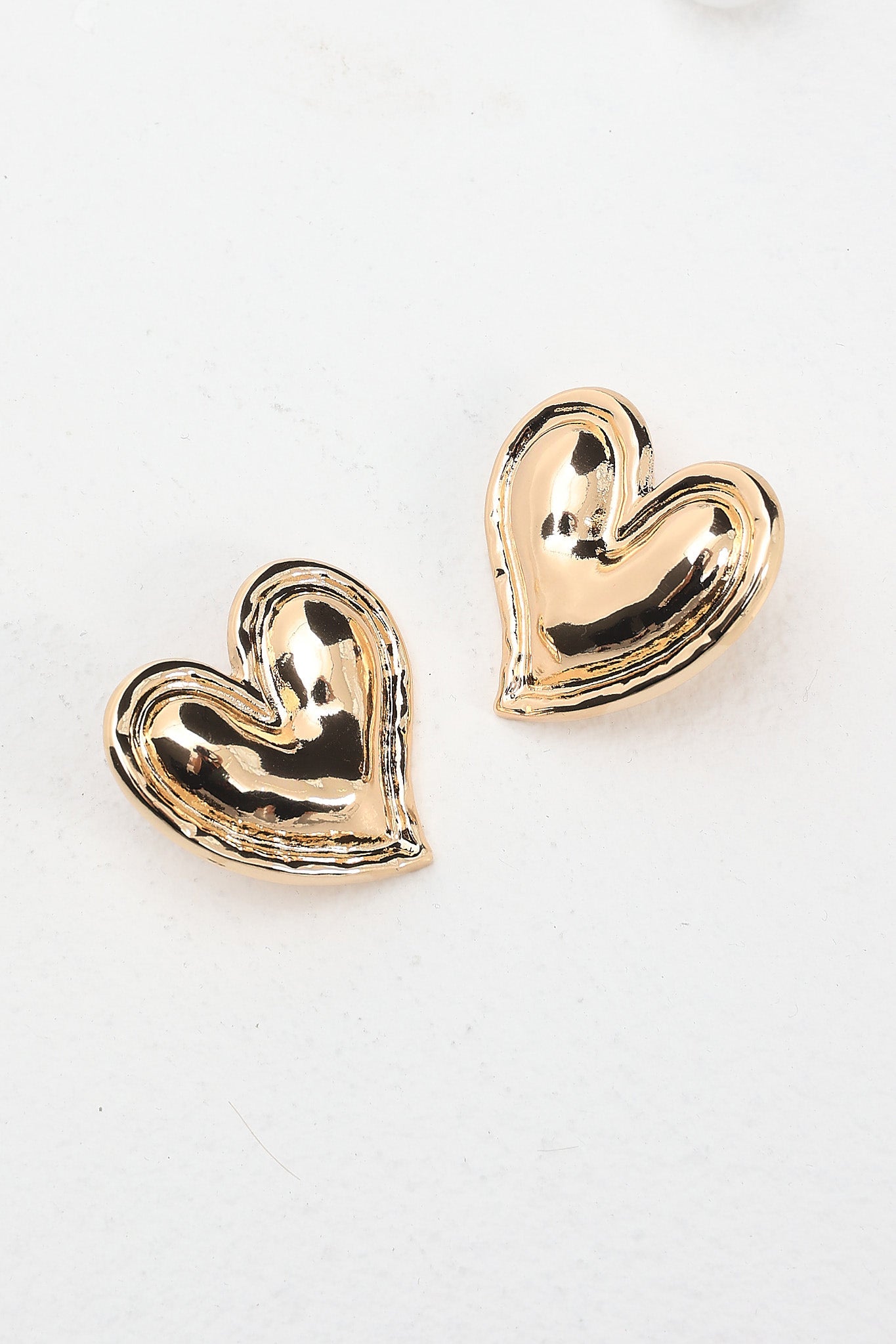 All My Love Heart Earrings Gold by Selfie Leslie