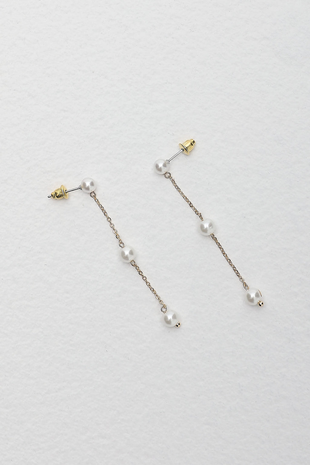 Ophir Chain Drop Earrings Gold Pearl by Selfie Leslie