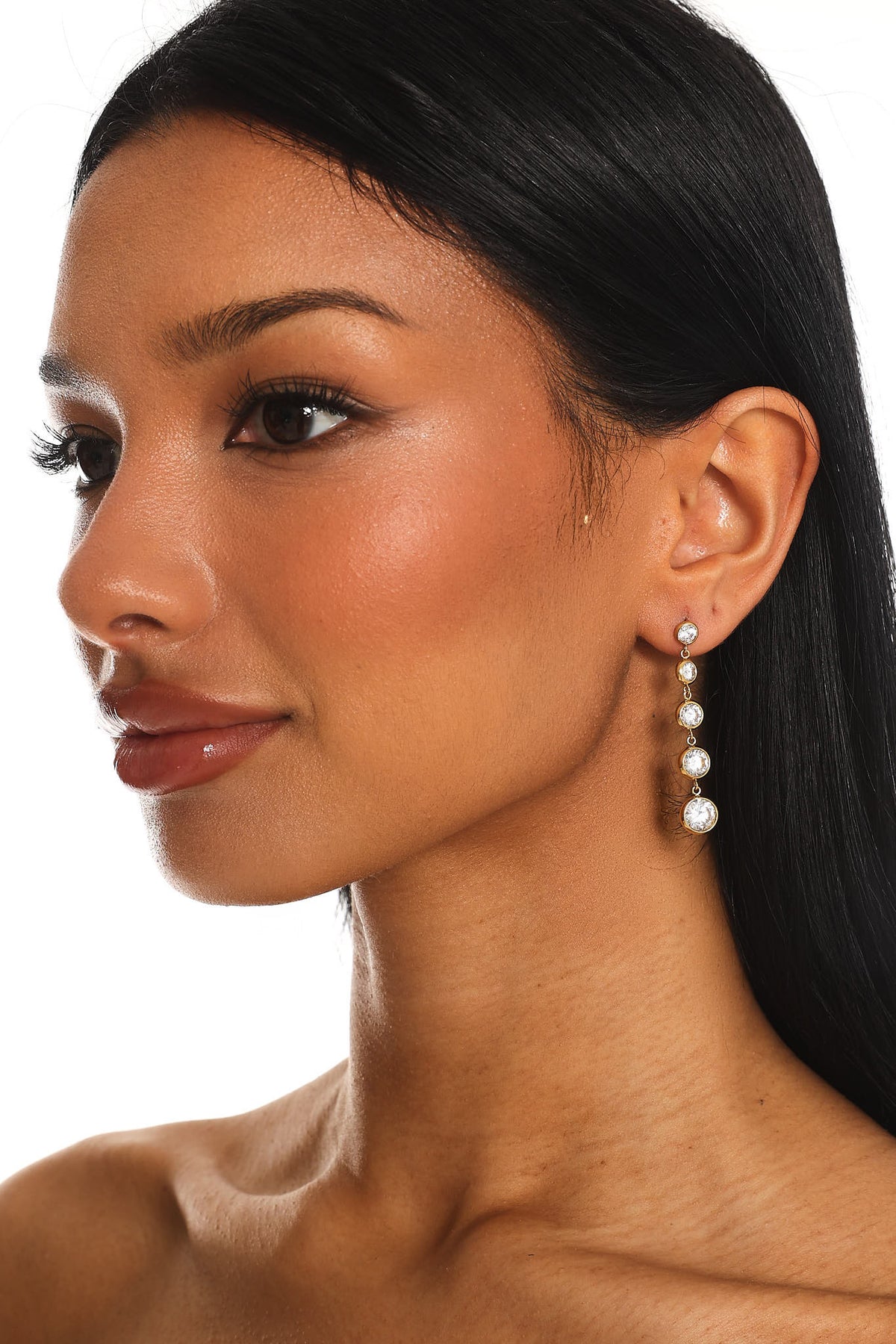 Gatsby Crystal Drop Earrings Gold