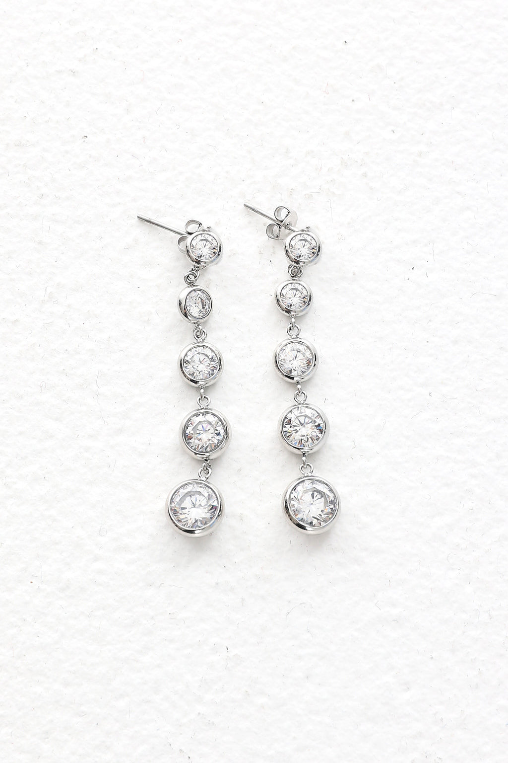 Gatsby Crystal Drop Earrings Silver