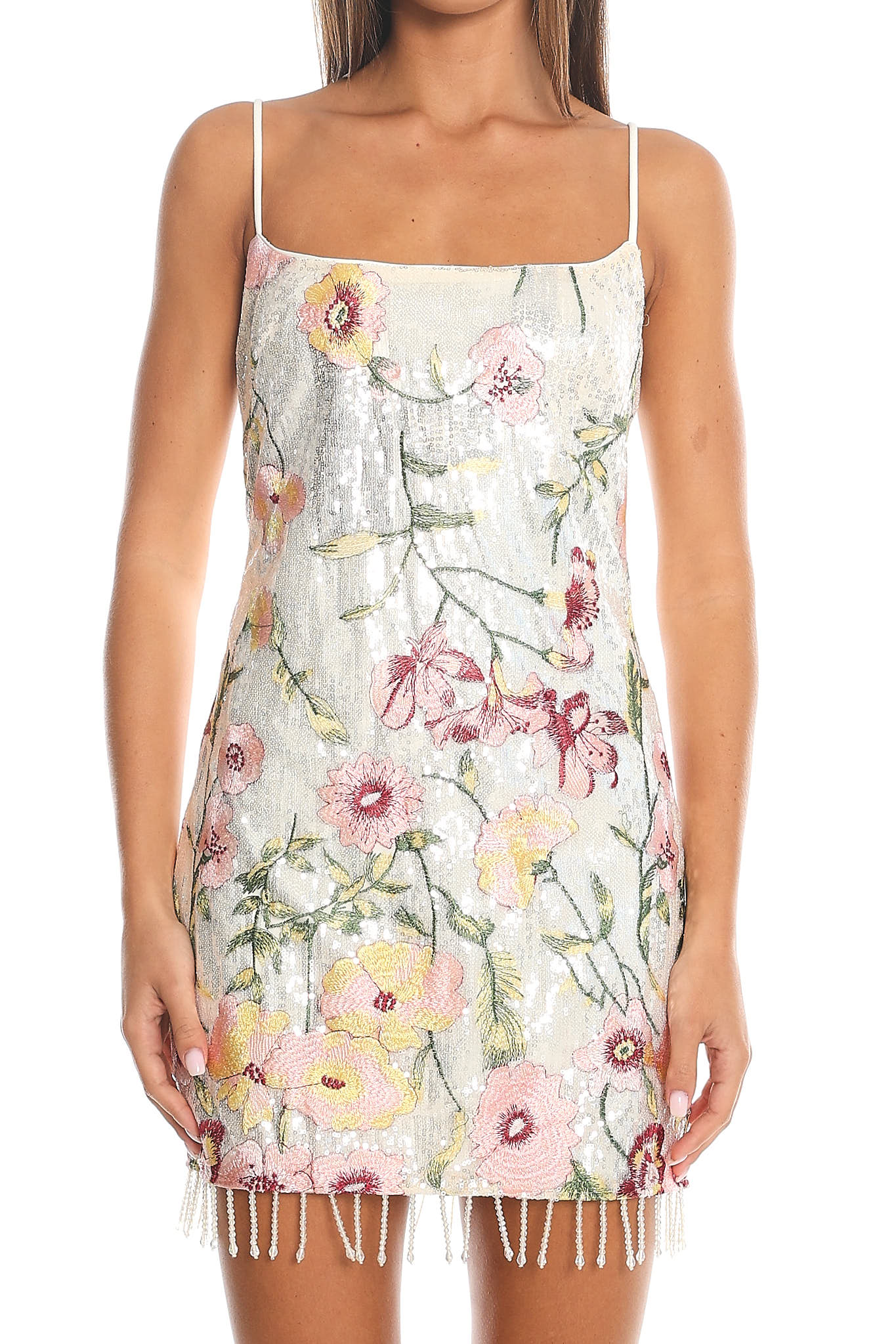 Palencia Sequin Mini Dress Cream