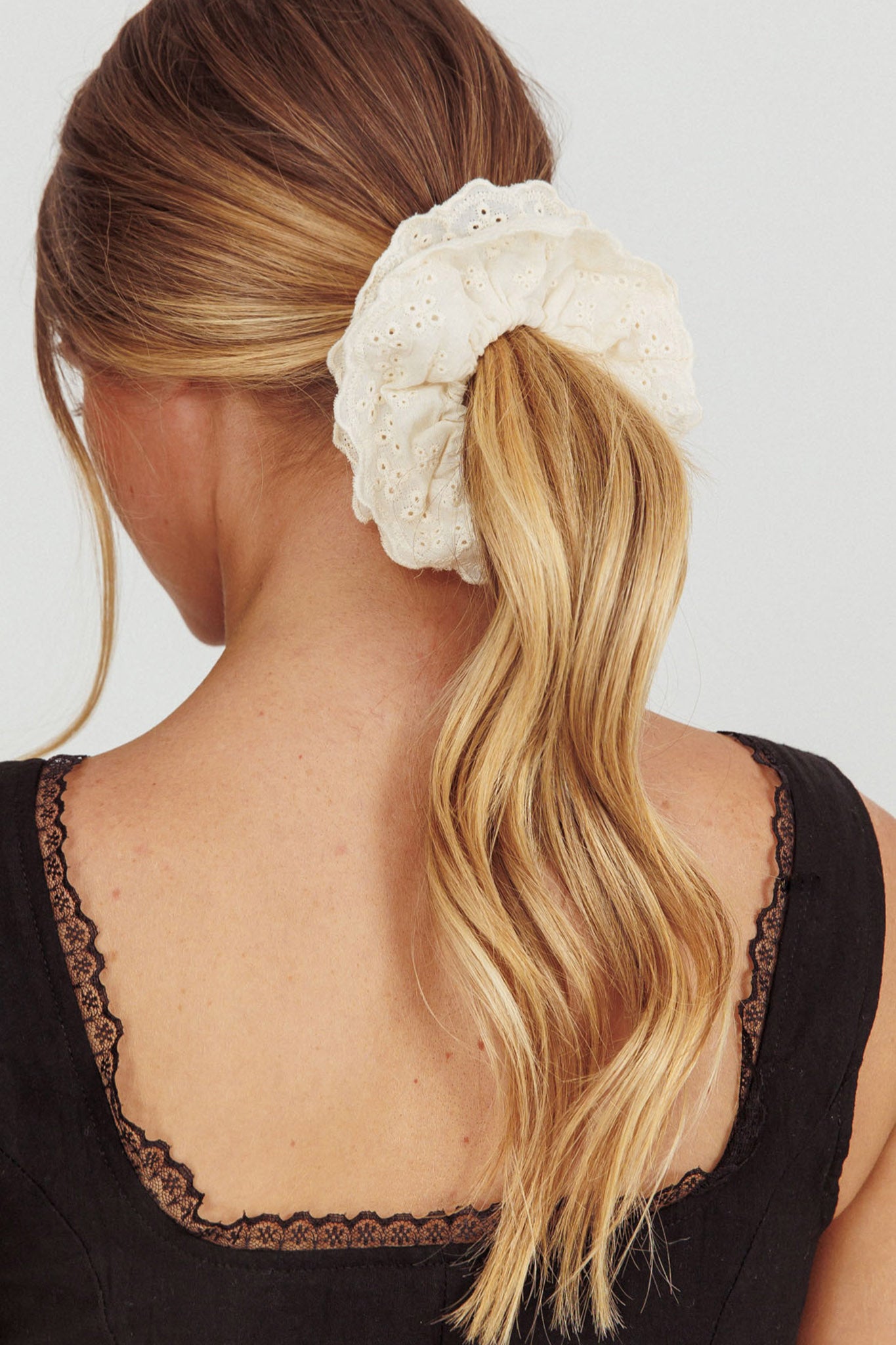 Emily Lace Scrunchie White by Selfie Leslie