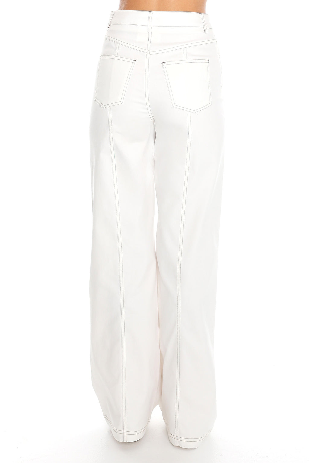 Low Light Wide-Leg Trousers Off White
