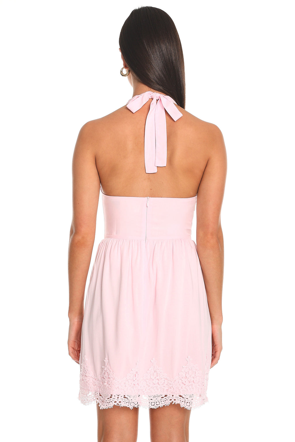 Calabra Halter Mini Dress Pink