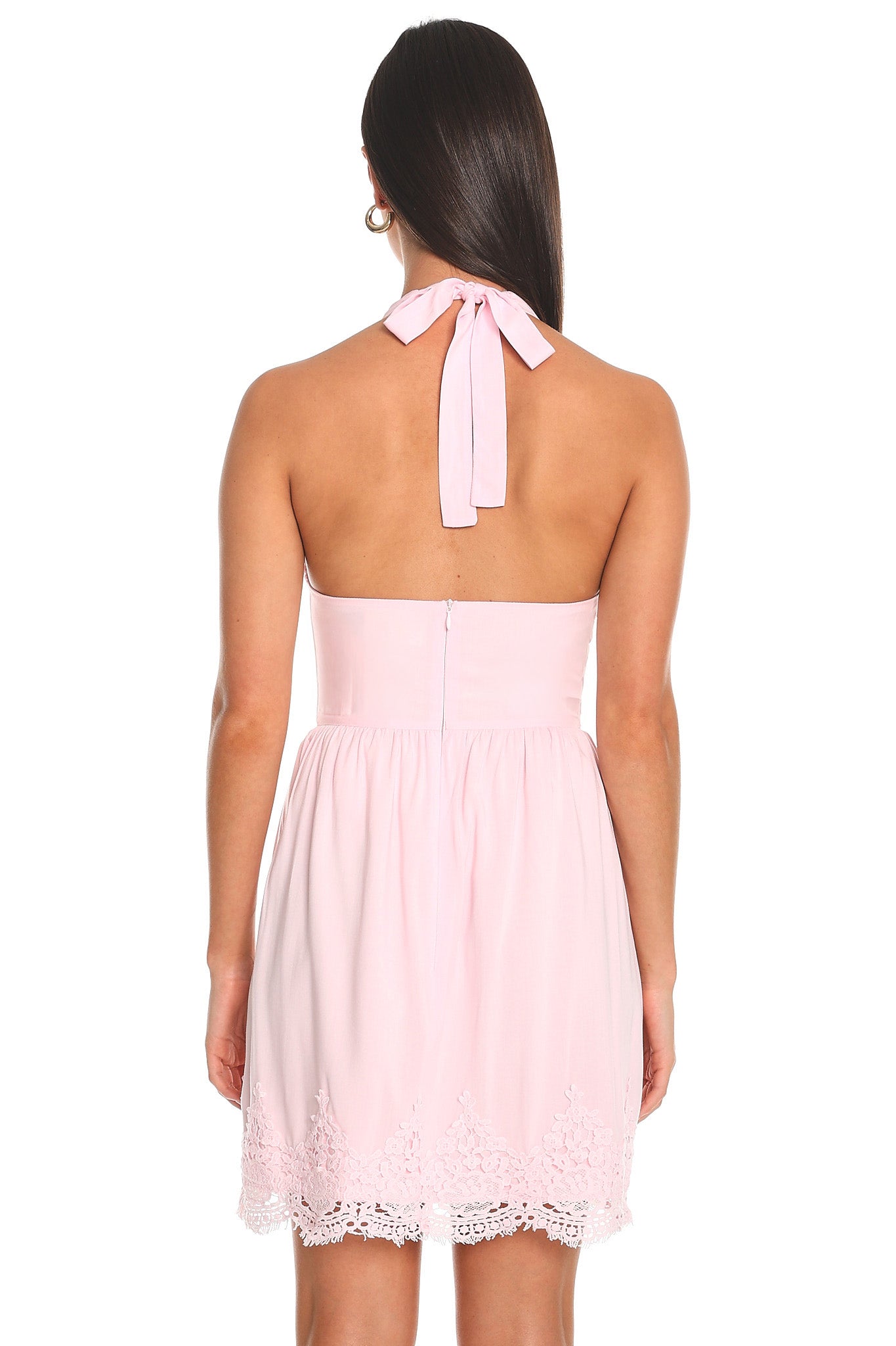 Calabra Halter Mini Dress Pink