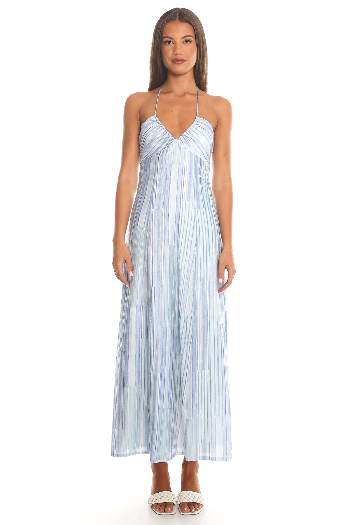 Easy Lover Halter Maxi Dress Blue