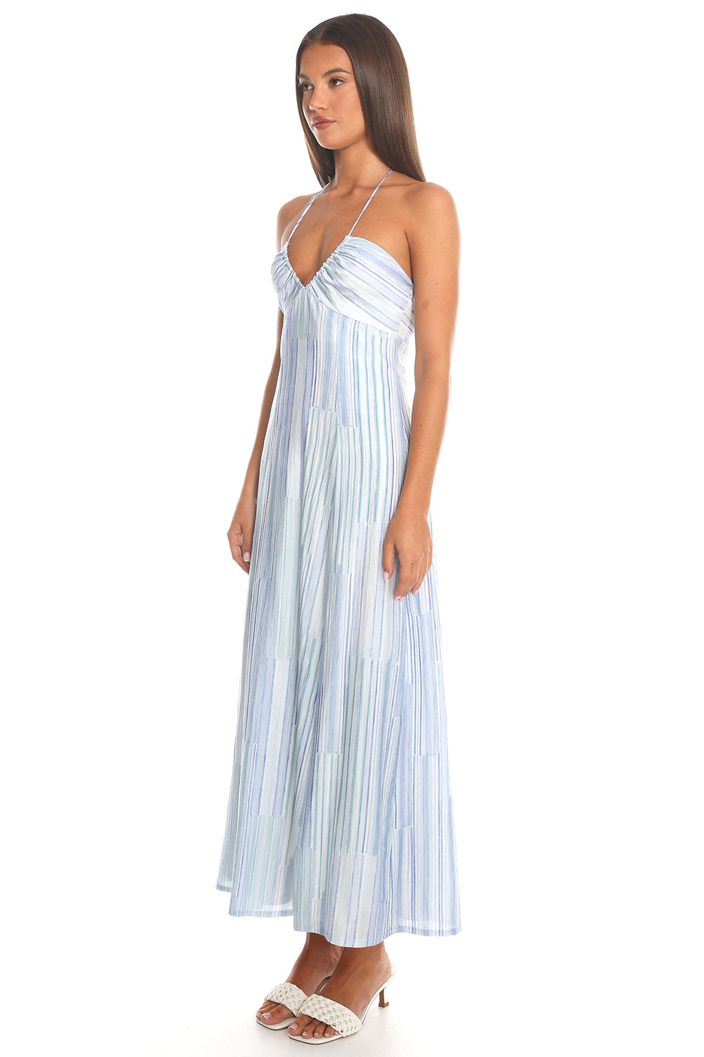 Easy Lover Halter Maxi Dress Blue