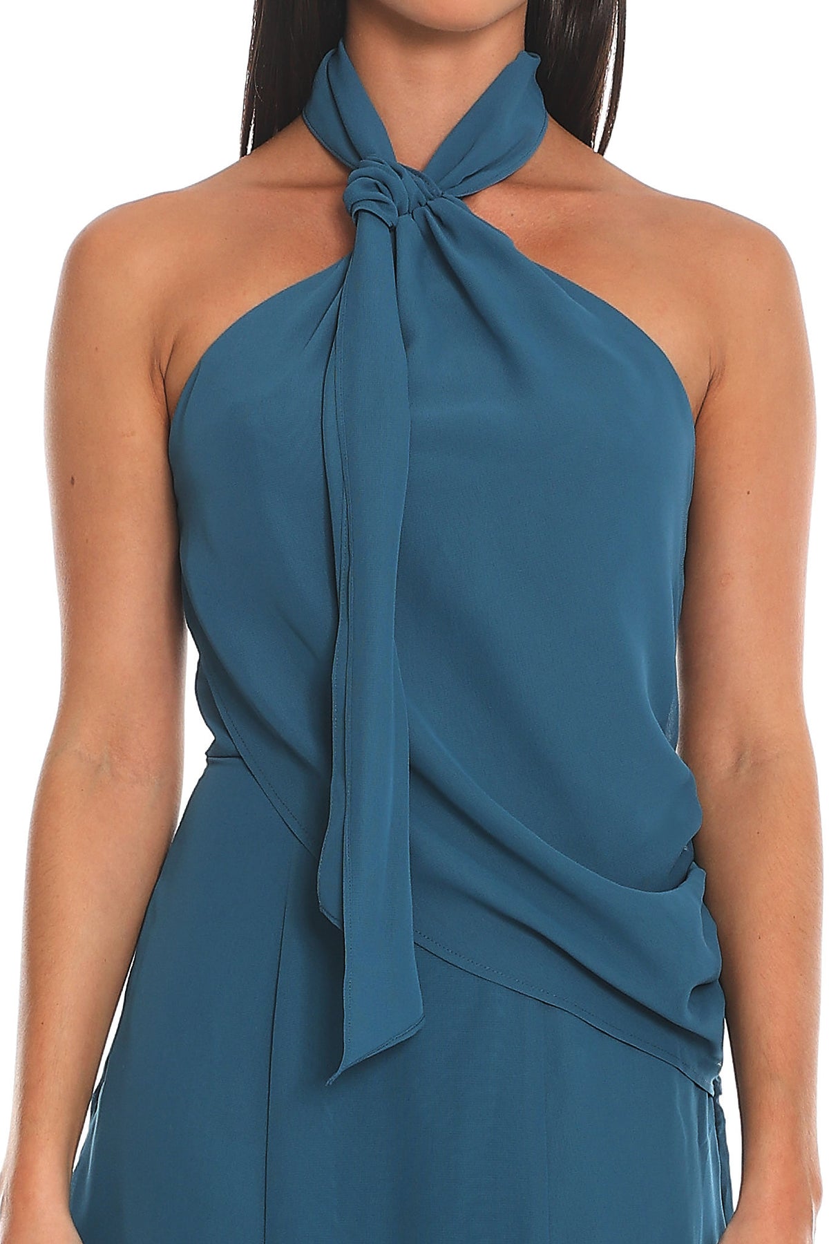 Everglades Halter Maxi Dress Teal by Selfie Leslie