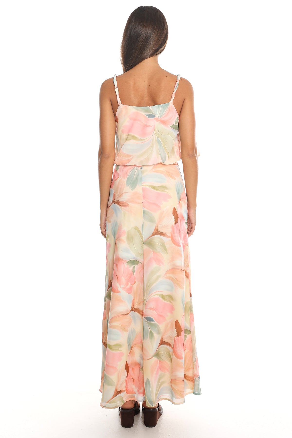 Madina Ruched Waist Blouson Maxi Dress Butter