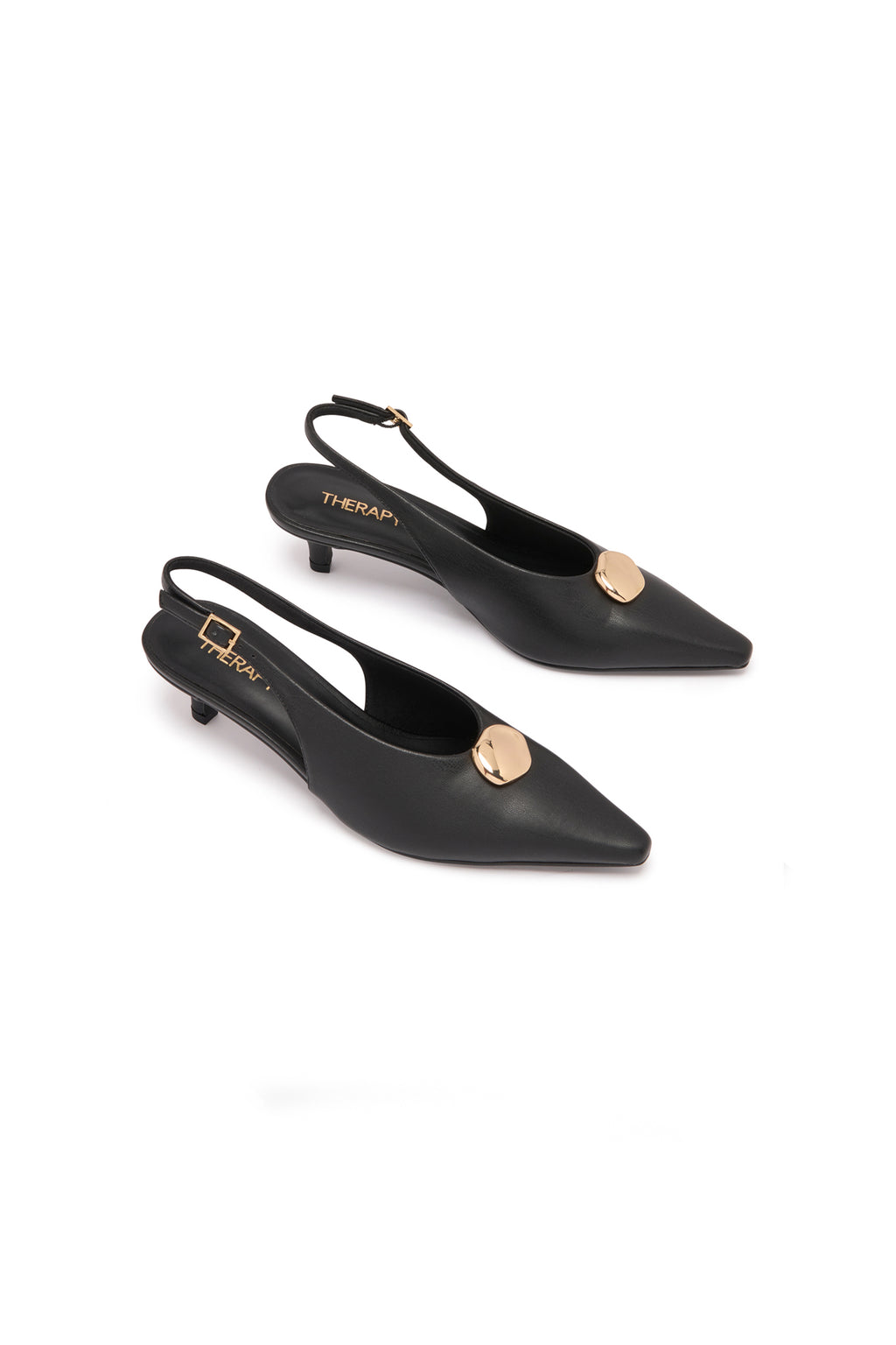 THERAPY Indiana Slingback Heel Black by Selfie Leslie