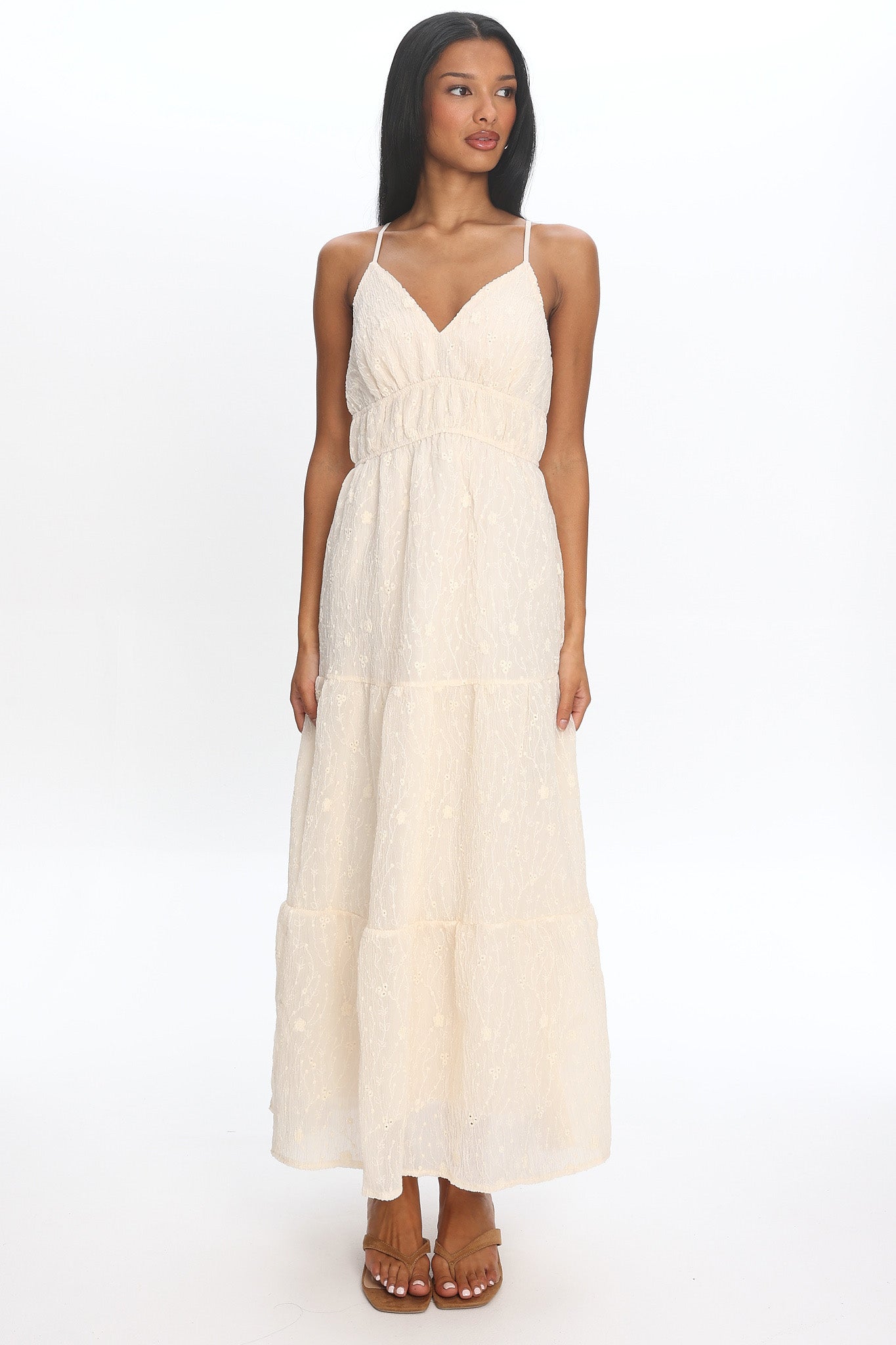 Xyla Maxi Dress Ivory | Selfie Leslie