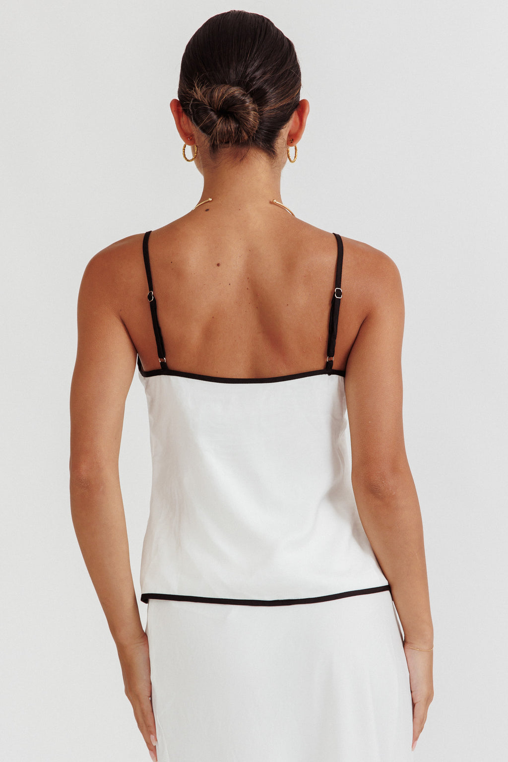 Only One Tie Front Top White by Selfie Leslie