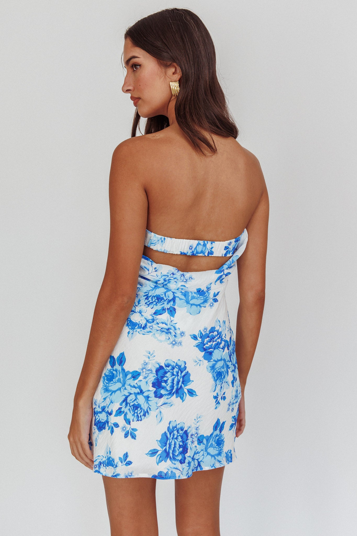 Sorbet Strapless Mini Dress Blue Sorbet Strapless Mini Dress Blue