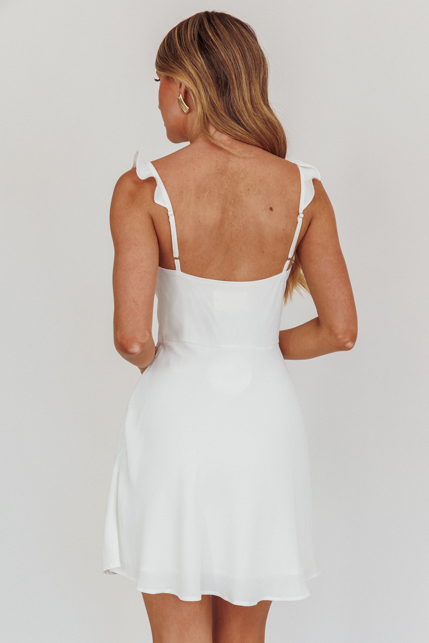 Camille A-line Mini Dress White– Selfie Leslie