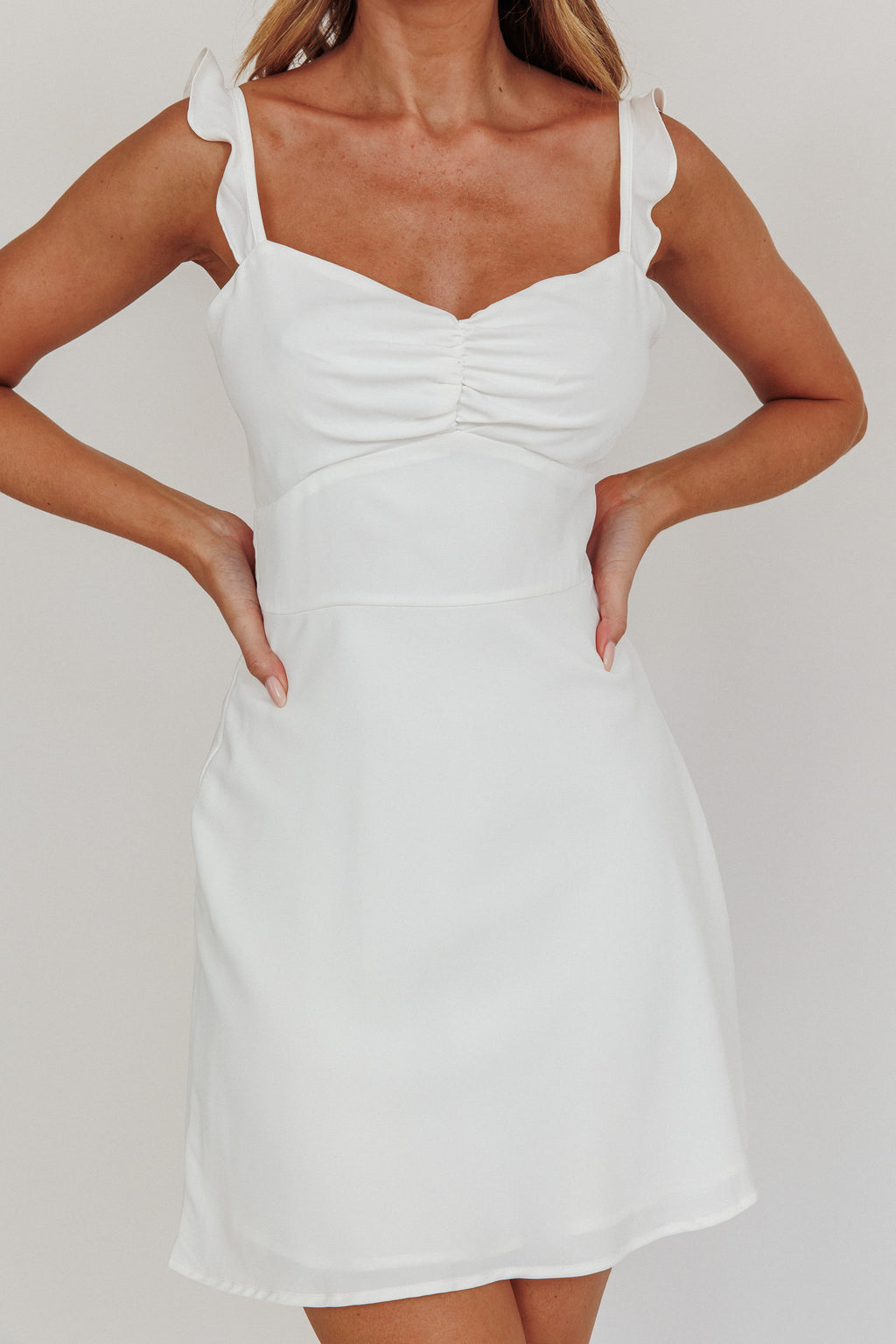 camille mini dress white Camille A-line Mini Dress White