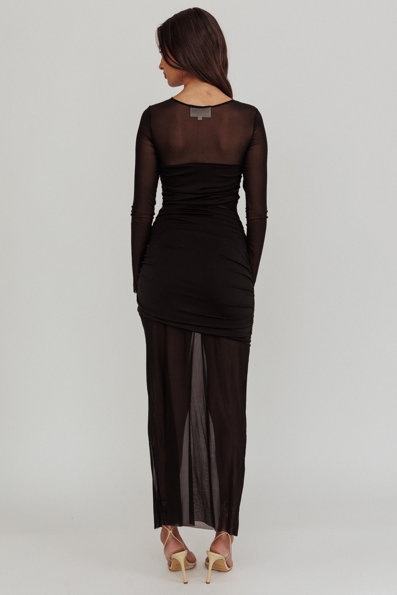 Harpa Mesh Maxi Dress Black by Selfie Leslie