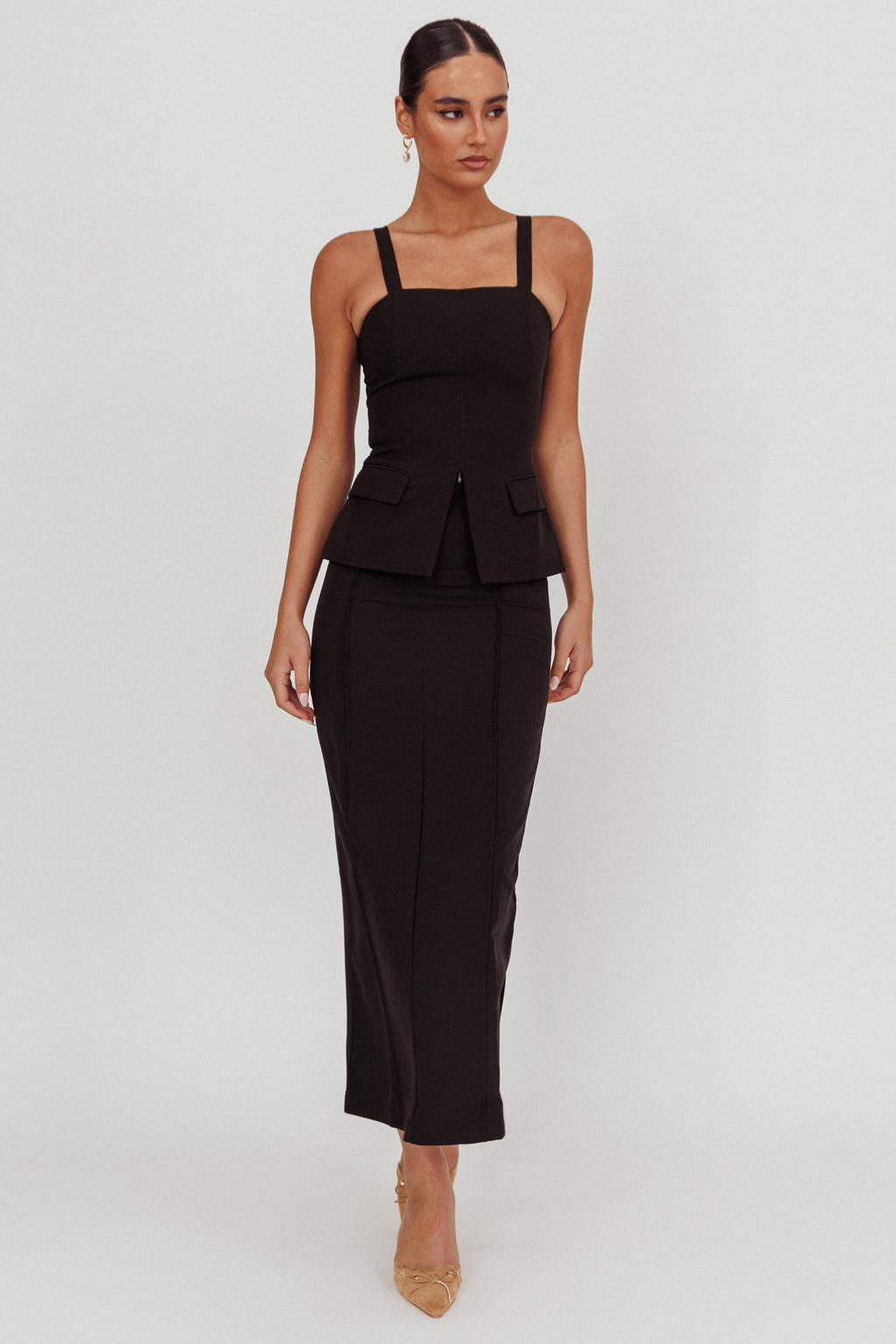 Like I Do Maxi Skirt Black by Selfie Leslie