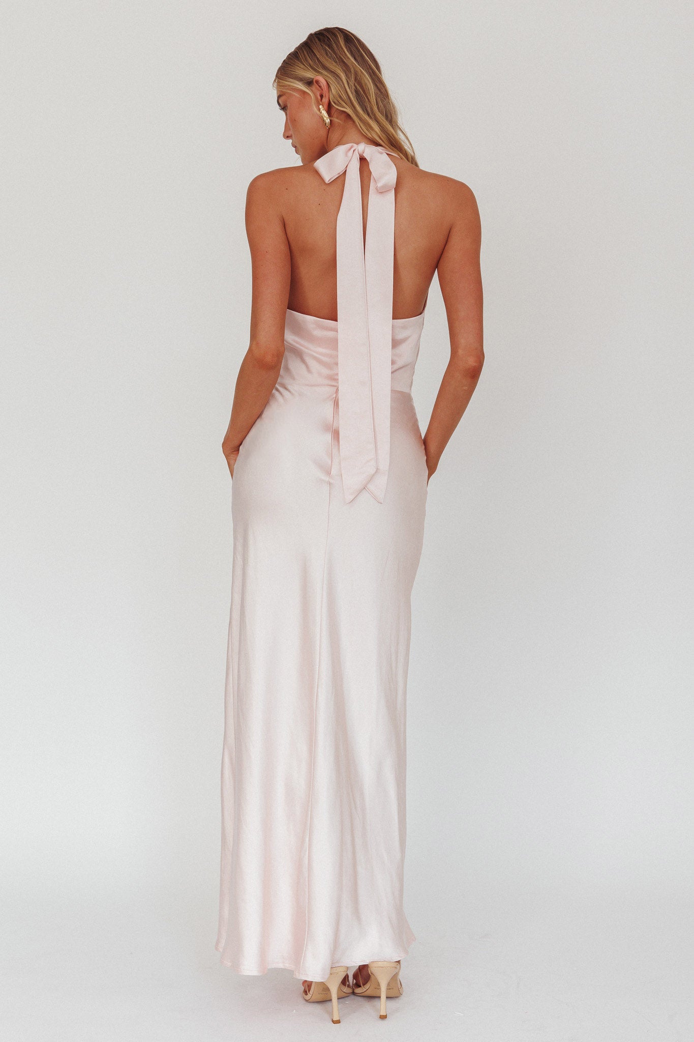 mesh halter dress Element Tied Halter Maxi Dress Pink– Selfie Leslie
