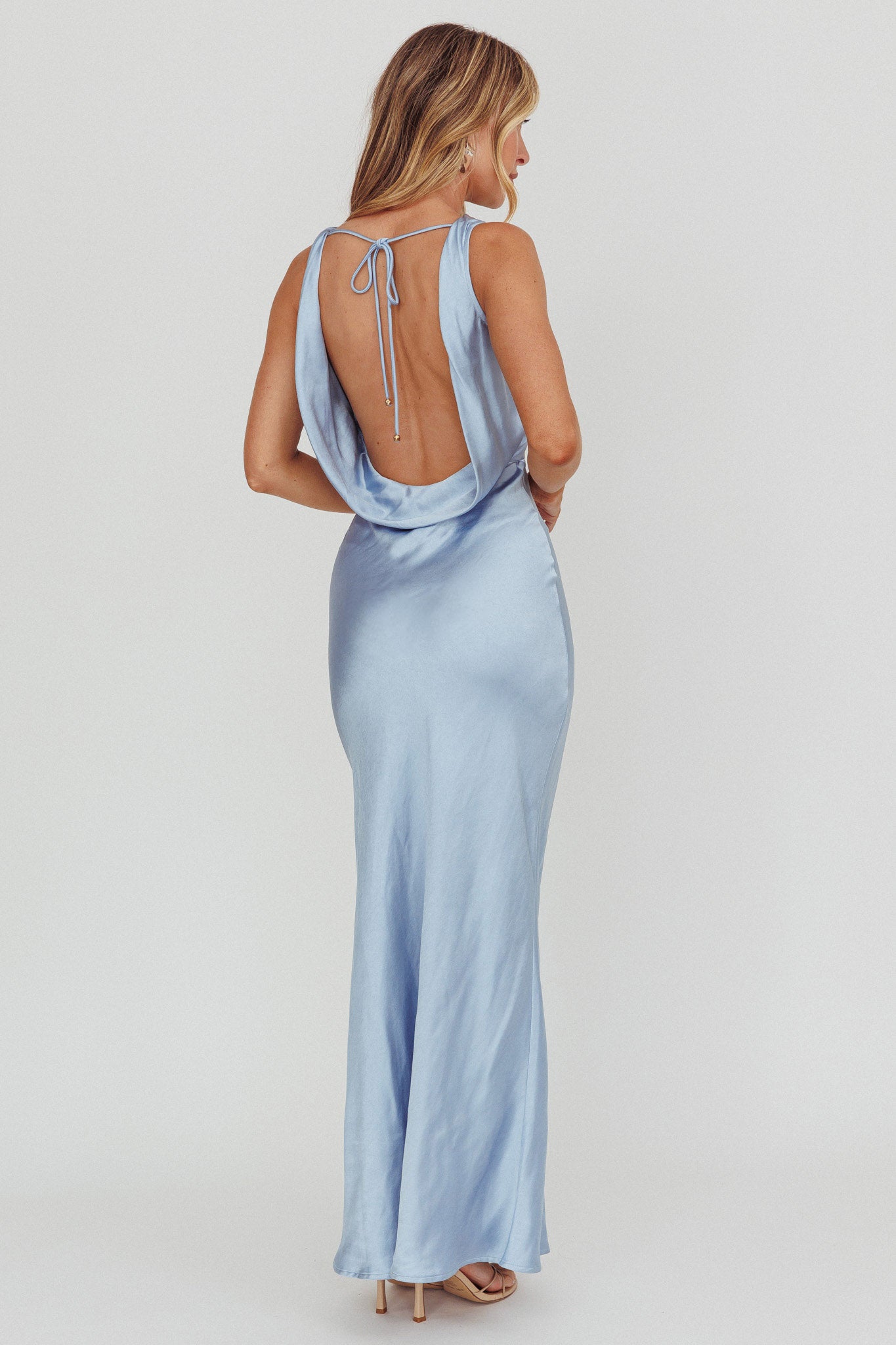 Moon Glow Cowl Neck Maxi Dress Blue Moon Glow Cowl Neck Maxi Dress Blue