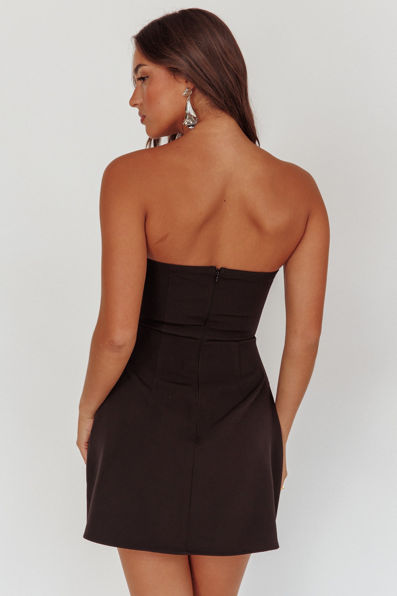 Hillara Strapless Mini Dress Black - M