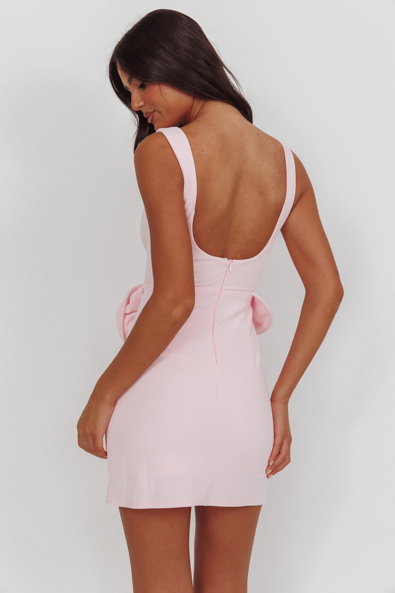 Goldy Rose Waist Decoration Mini Dress Pink by Selfie Leslie