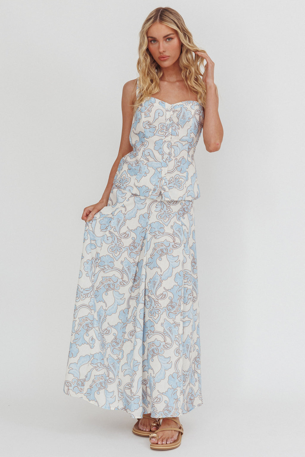Morning Lights Godet Maxi Skirt Paisley by Selfie Leslie