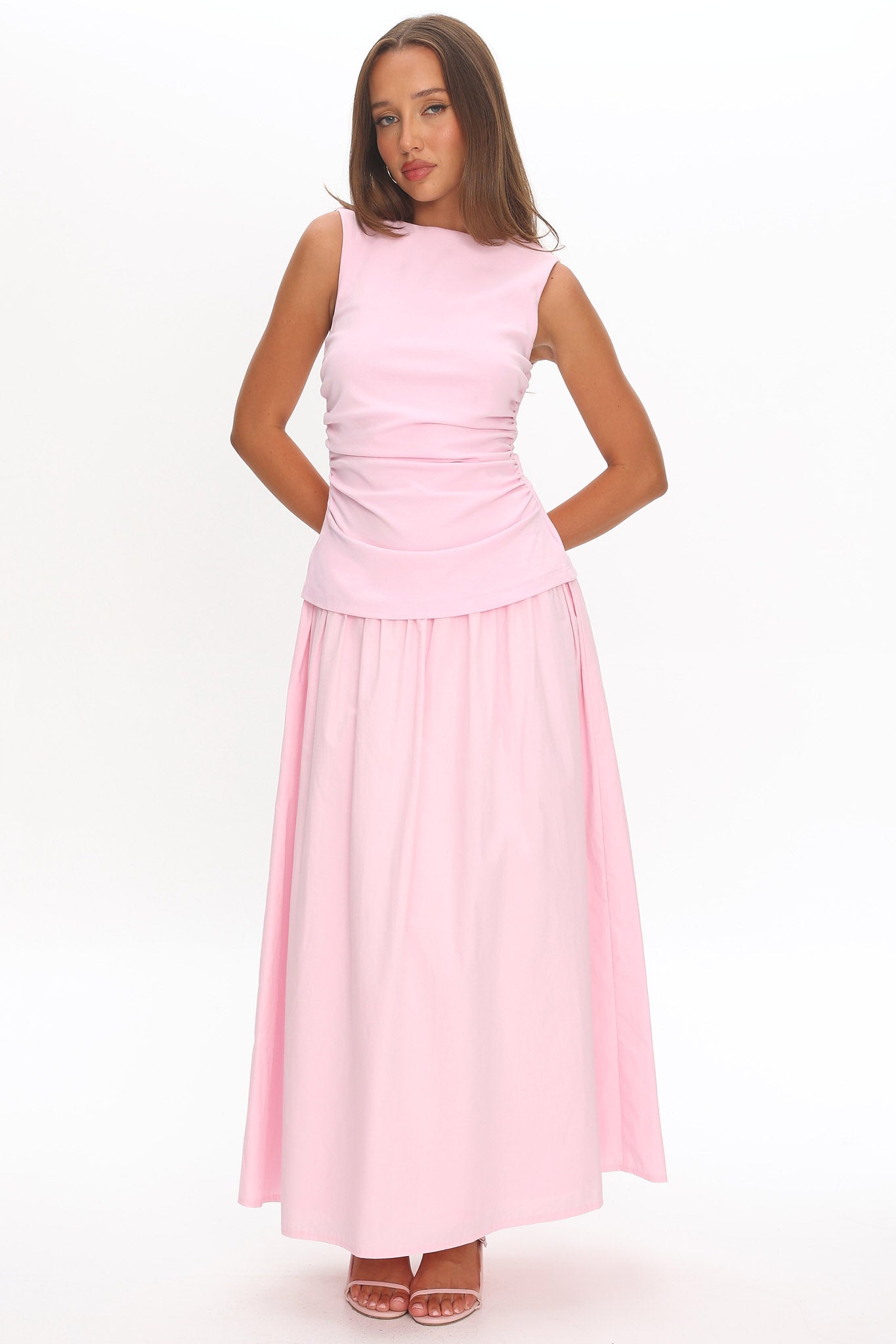 pink boat dress Buy Daphne Boat Neck Flirty Dress, Pink Stripe - Order Dresses online
