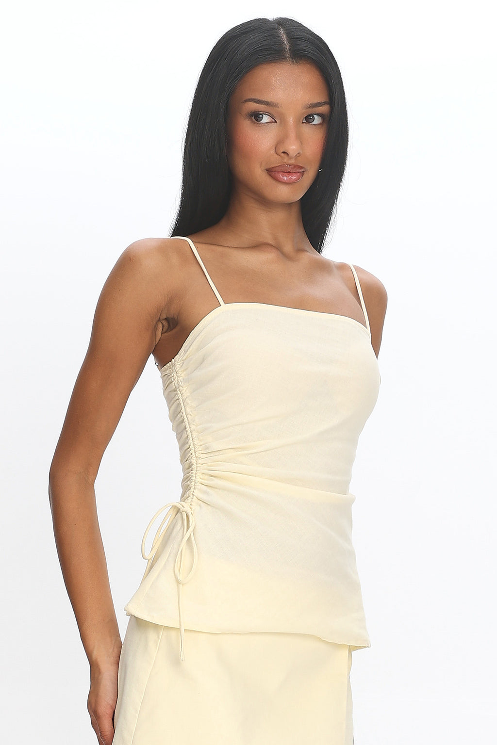 Queen St Ruched Side Top Butter