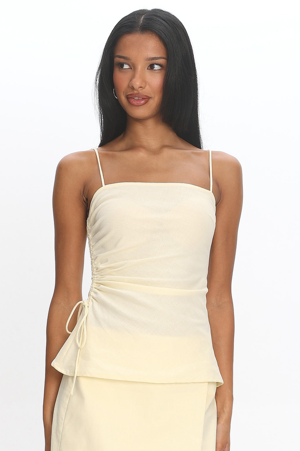 Queen St Ruched Side Top Butter