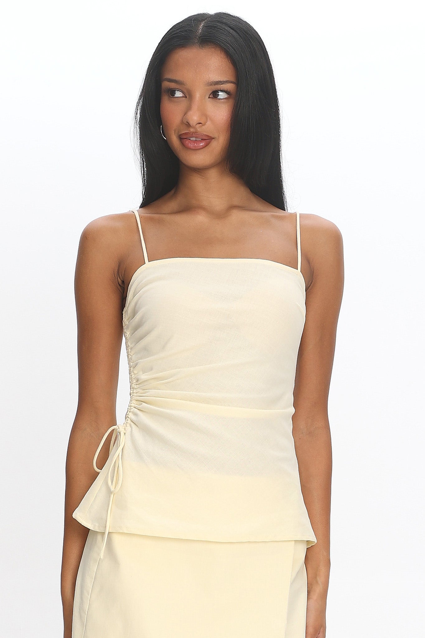 Queen St Ruched Side Top Butter