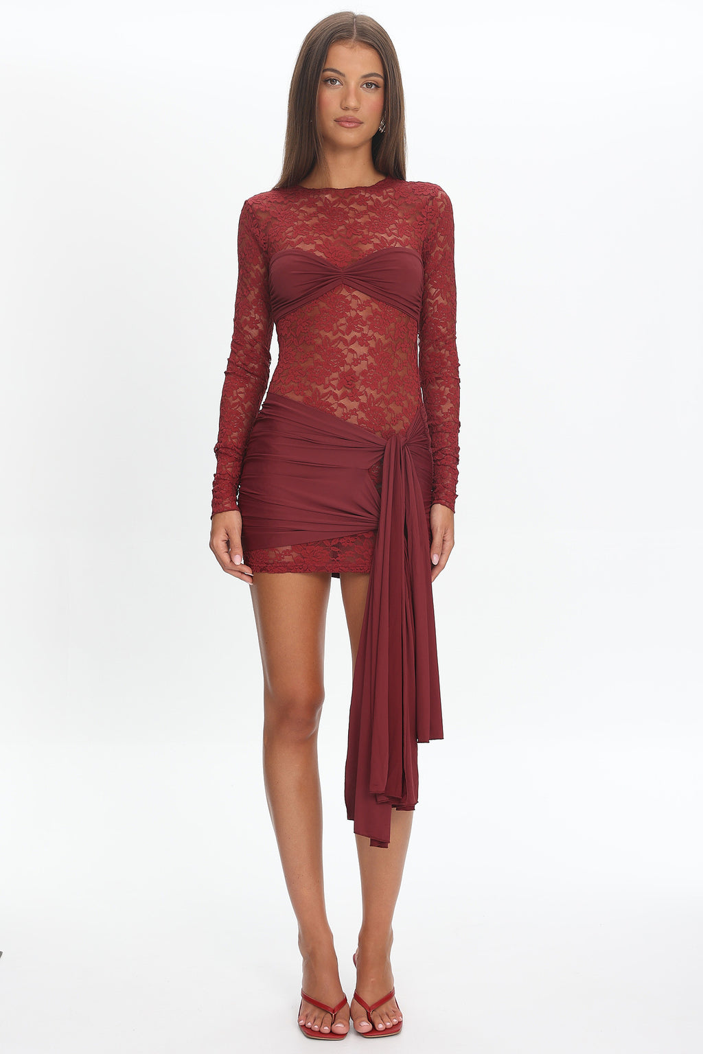 LIONESS Midnight Mini Dress Garnet by Selfie Leslie