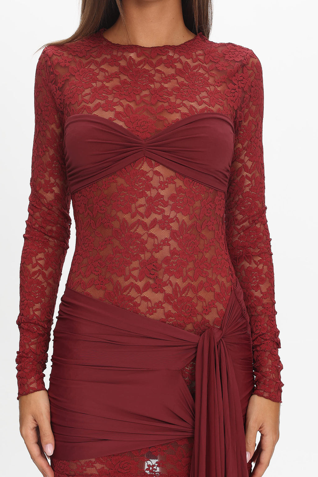 LIONESS Midnight Mini Dress Garnet by Selfie Leslie