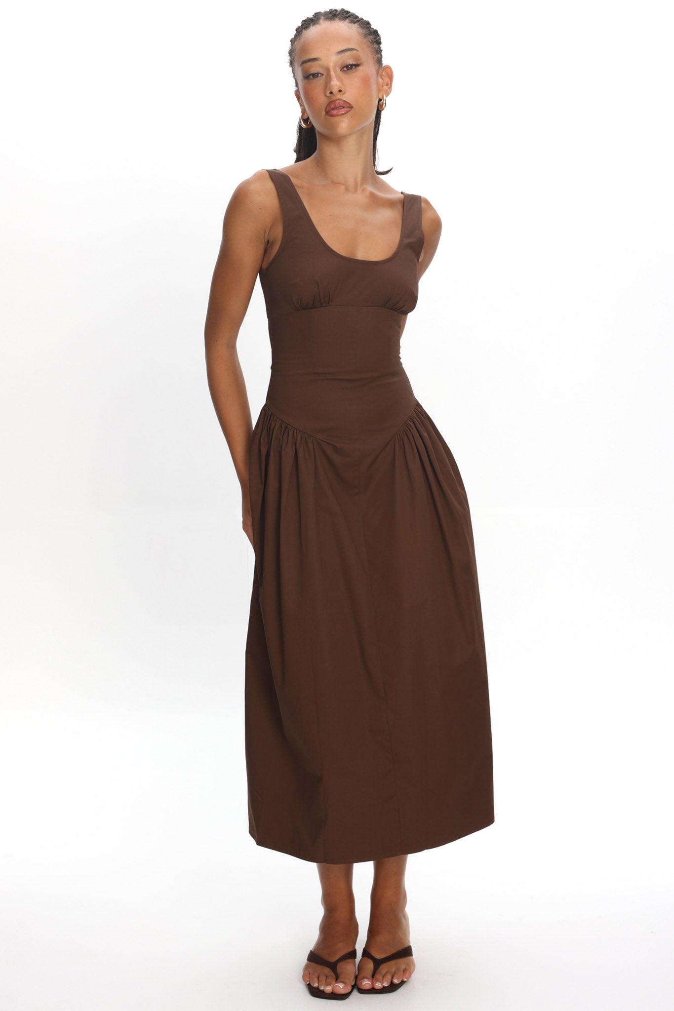 LIONESS Luna Rosa Maxi Dress Chocolate Selfie Leslie LIONESS Luna Rosa Maxi Dress Chocolate Selfie Leslie