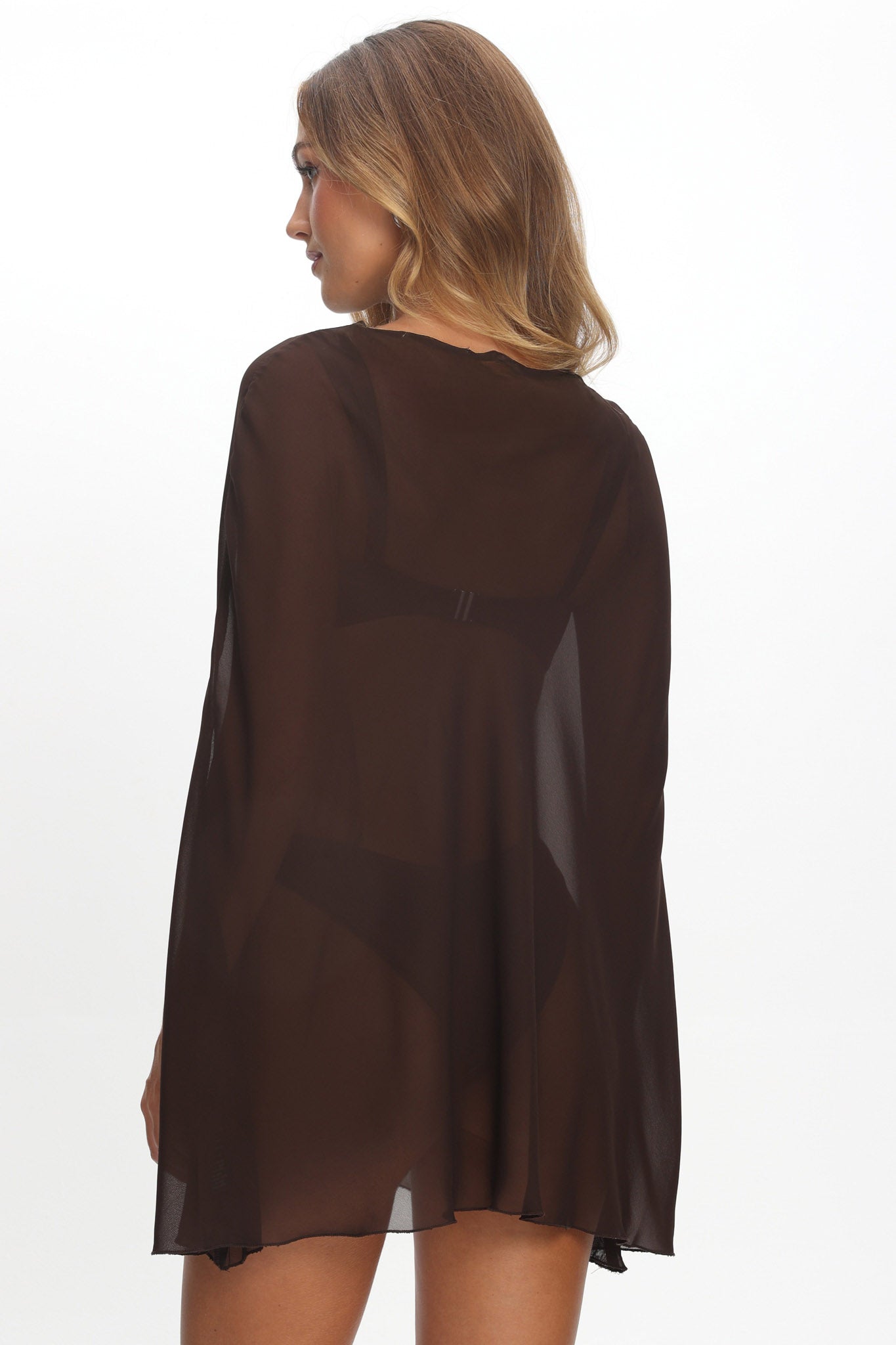 LIONESS Aura Poncho Chocolate by Selfie Leslie
