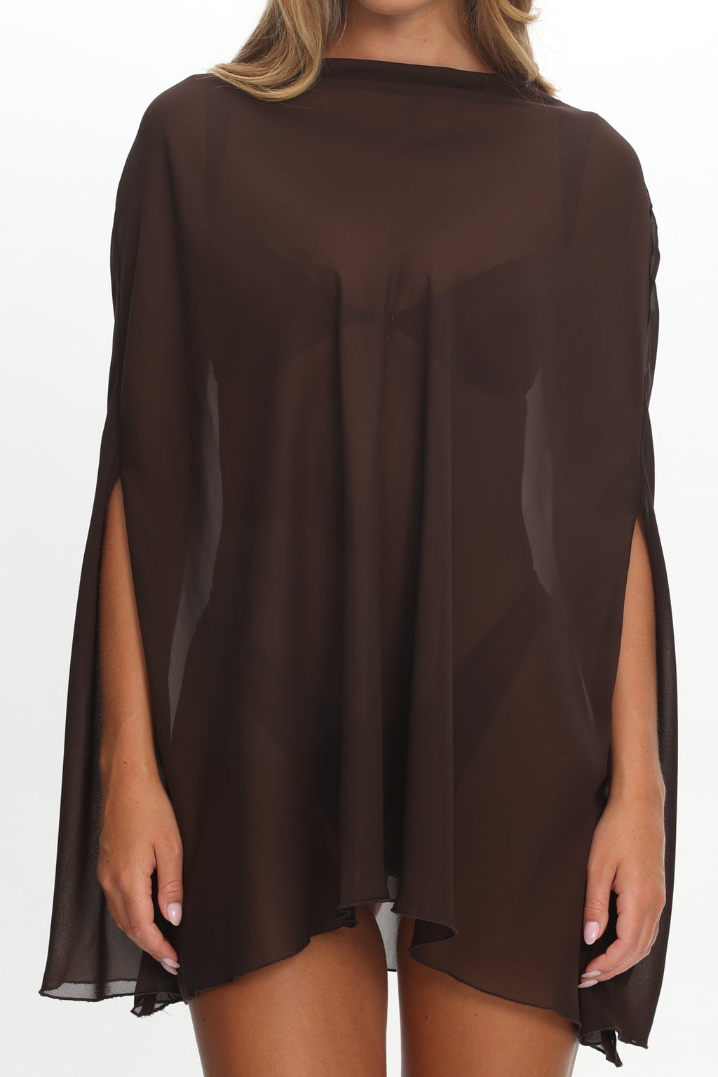 LIONESS Aura Poncho Chocolate by Selfie Leslie