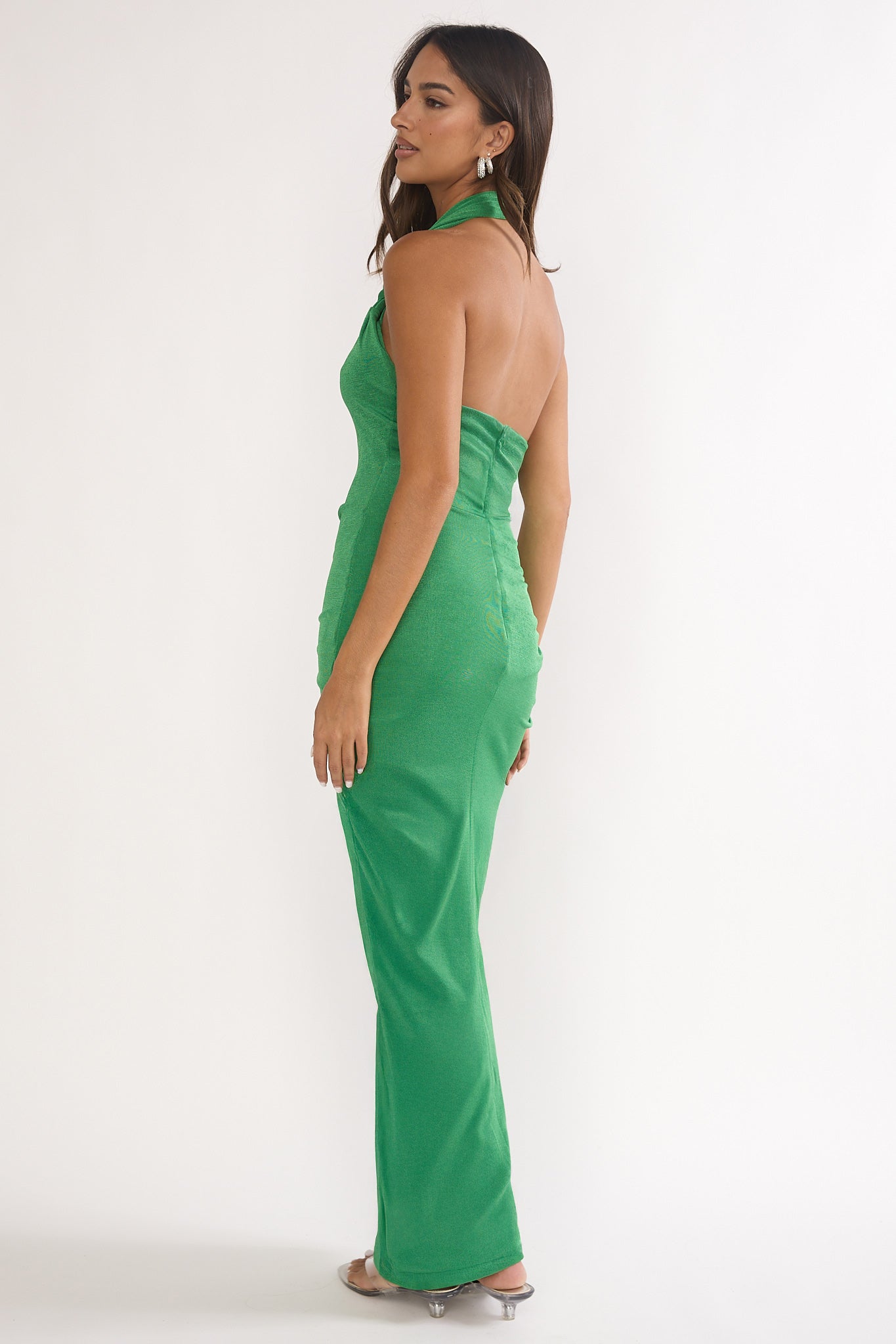 green silk halter dress Cleodora Halter Mini Dress Purple main image 0
