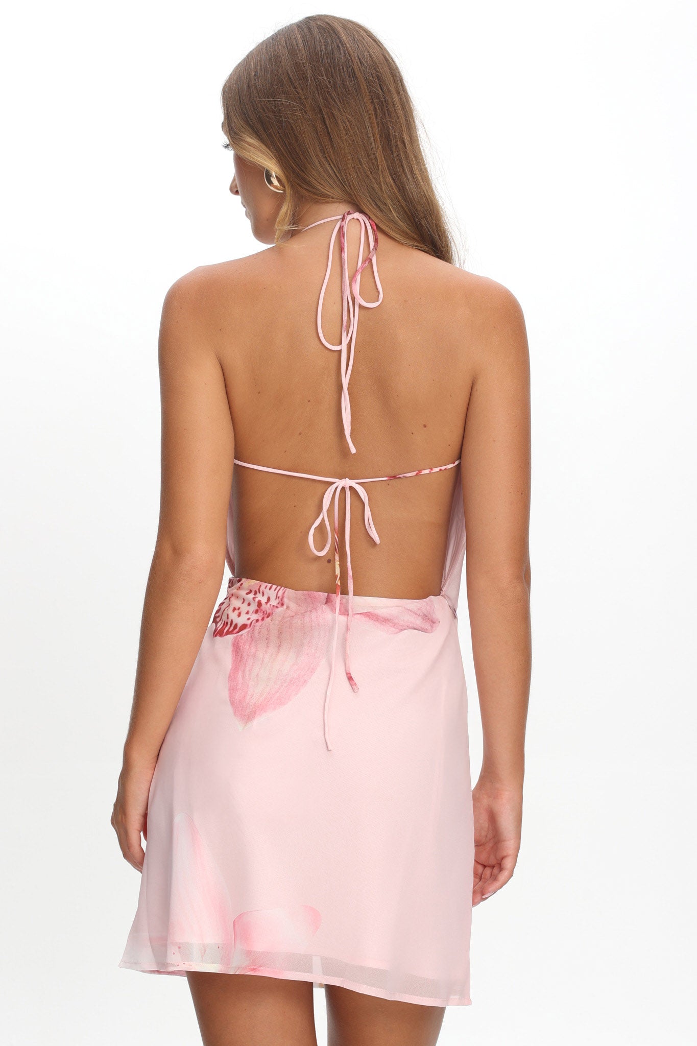 Linger Open Back Mini Dress Lily Pink by Selfie Leslie
