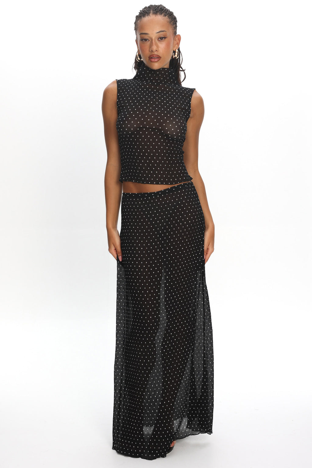 LIONESS Ford Top Onyx Polka